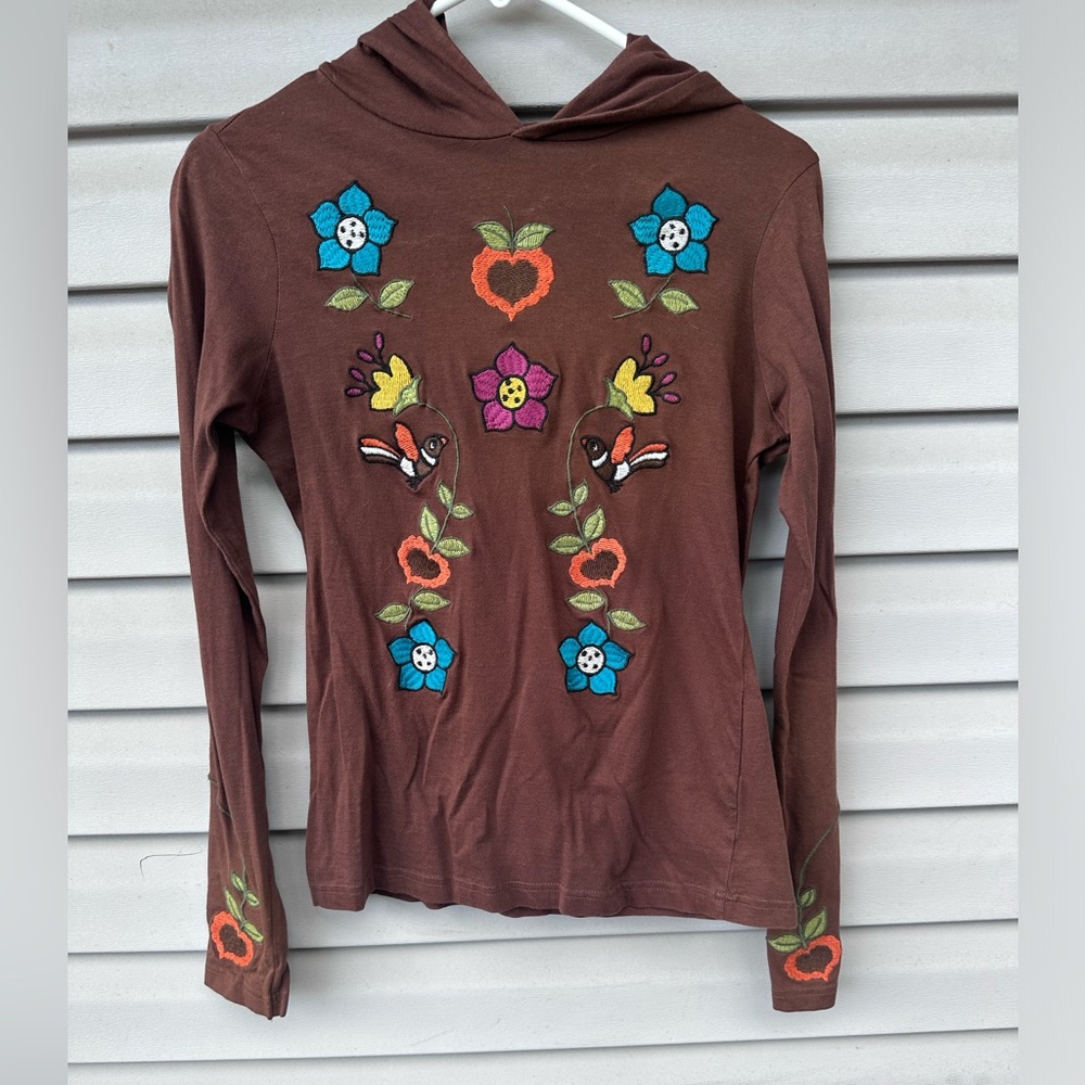 Y2K Wet Seal Embroidered Long Sleeve M